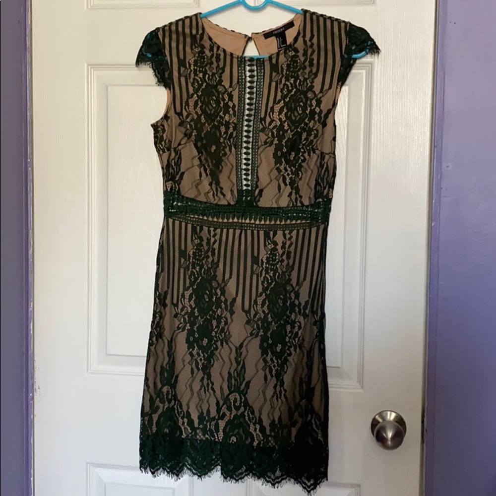 Dressy green lace dress